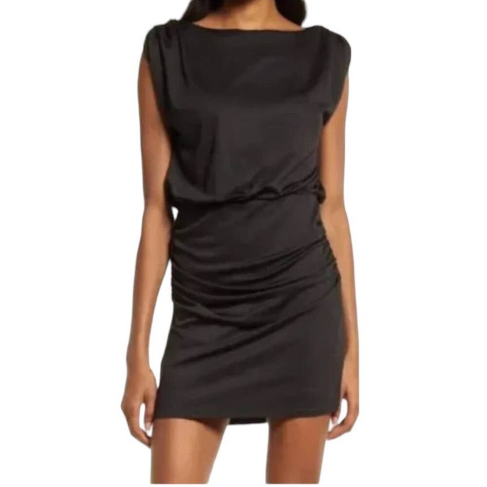 Fourteenth Place dress Toni gathered mini black Medium M